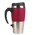 Auto Heated Travel Coffee Tea Mug Cup Red - 12V & USB